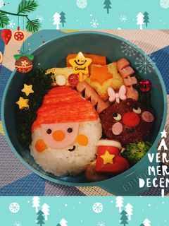 クリスマス☆サンタのキャラ弁❤️-レシピのメイン写真