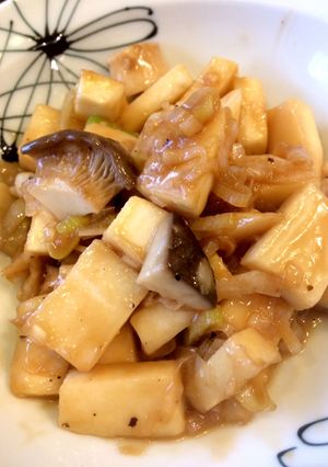 大和芋とエリンギの味ぽんバター炒め♪-レシピのメイン写真