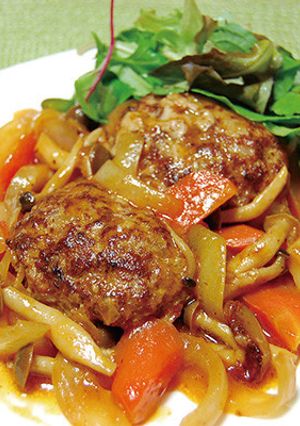 子供絶賛♪もち入りハンバーグトマト煮込み-レシピのメイン写真