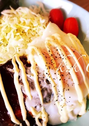 簡単！チルドバーグでロコモコ丼-レシピのメイン写真