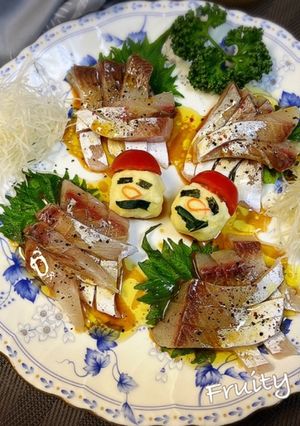 サンタさん可愛い♡フルーティカルパッチョ-レシピのメイン写真