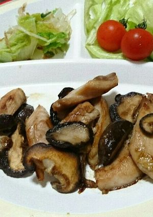 まぐろと椎茸のわさび醤油焼き-レシピのメイン写真