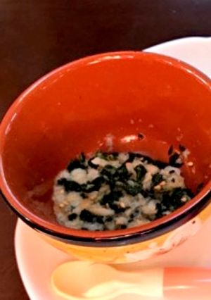 【離乳食中期7ヵ月〜】ほうれん草胡麻和え-レシピのメイン写真