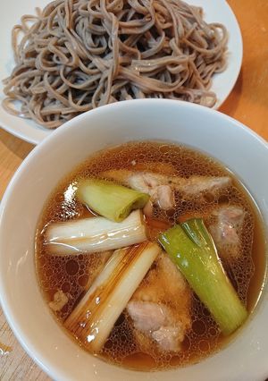 鶏肉とネギの温汁つけ蕎麦-レシピのメイン写真
