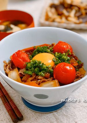 カラフル牛丼-レシピのメイン写真