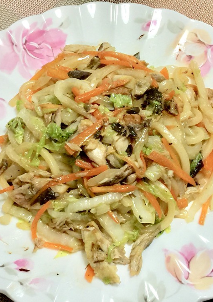 塩サバと白菜の焼うどん-レシピのメイン写真
