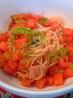 すいかとキムチあえ素麺-レシピのメイン写真