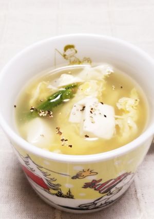☆豆腐・アスパラガス・卵の中華スープ☆-レシピのメイン写真