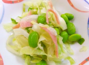 【病院】枝豆ときゃべつサラダ【給食】-レシピのメイン写真