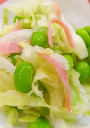 【病院】枝豆ときゃべつサラダ【給食】-レシピのメイン写真