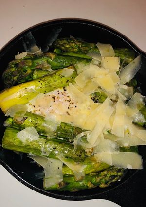 アスパラとグリーンピースの温菜-レシピのメイン写真
