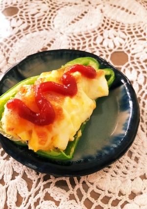 簡単！お弁当にも！卵サラダピーマン詰め！-レシピのメイン写真