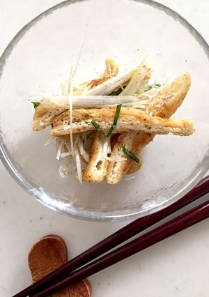 納豆のシソ海苔タレで油揚げのねぎシソ和え-レシピのメイン写真