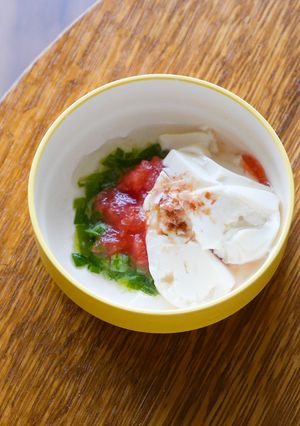 離乳食中期〜＊トマトオクラの豆腐サラダ-レシピのメイン写真