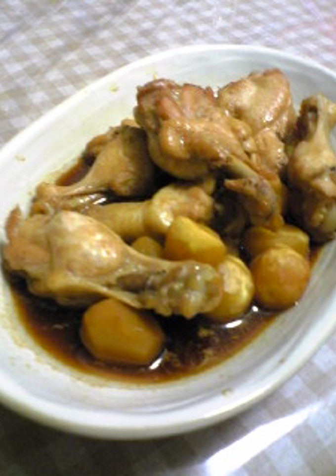 手羽元と栗の煮物-レシピのメイン写真