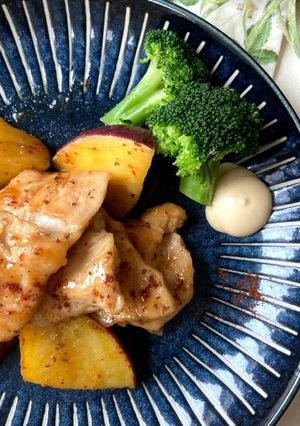 鶏肉とサツマイモのハニーマスタード炒め☆-レシピのメイン写真