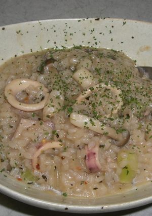 イカときのこのバジルリゾット。-レシピのメイン写真