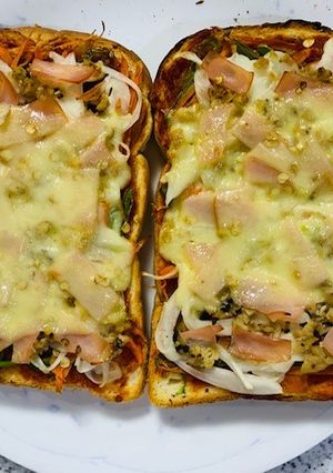 【使いきり】野菜のピザトースト-レシピのメイン写真
