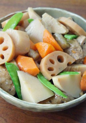 5種類の野菜とがんもどきの炊き込み-レシピのメイン写真