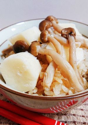 ほくほくねっとり♡大和芋の炊き込みご飯-レシピのメイン写真