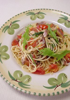 アジの開きで作るトマトパスタ。-レシピのメイン写真