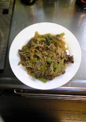 ♪牛肉セロリ炒め♪-レシピのメイン写真