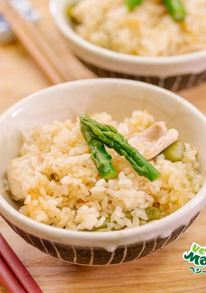 アスパラのカリフラワーライス炊き込みご飯-レシピのメイン写真
