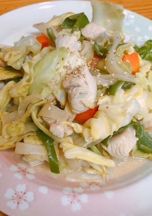野菜炒め*マヨポンからし-レシピのメイン写真