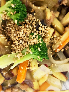 全てレンジなすさつま芋で青椒肉絲風-レシピのメイン写真