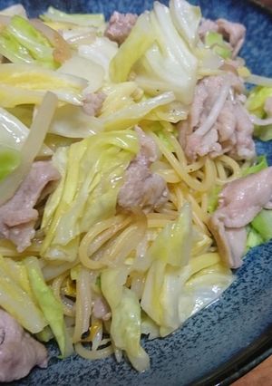 キャベツ＆もやしで簡単塩パスタ！-レシピのメイン写真