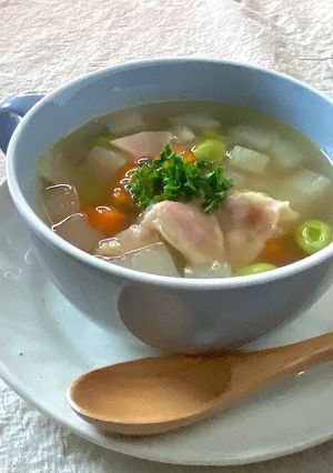 大根と枝豆のコンソメスープ-レシピのメイン写真