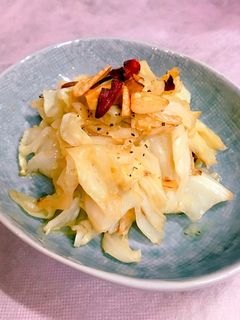 キャベツだけのペペロンチーノ風炒め-レシピのメイン写真