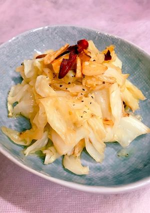 キャベツだけのペペロンチーノ風炒め-レシピのメイン写真