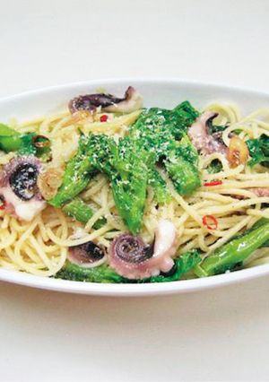 菜花でイタリアンペペロンチーノ・瀬戸の春-レシピのメイン写真