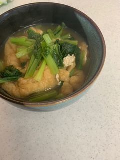 小松菜と油揚げの煮浸し-レシピのメイン写真