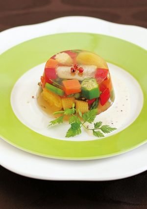 メギスと野菜のゼリー寄せ-レシピのメイン写真