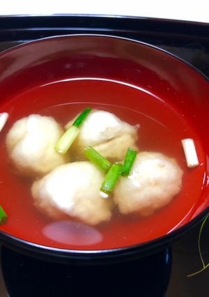 とろろ芋(山芋)団子の美味しい☆お吸い物-レシピのメイン写真