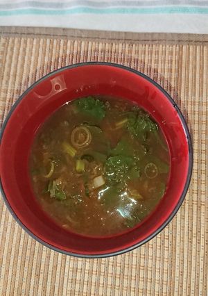 糖尿食すりおろし大根と大根葉の味噌汁-レシピのメイン写真