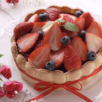 【merci*M様】フェイクスイーツ◆薔薇飾水色ムース♡プリンセスシャルロット◆ 2025公式店舗 まりあ様】フェイクスイーツ◇ローズ&水色ムース