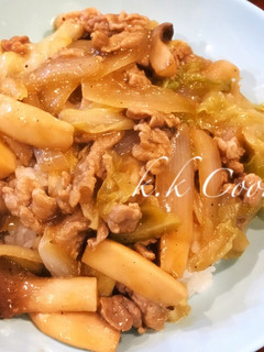 豚肉とエリンギの中華あん丼-レシピのメイン写真