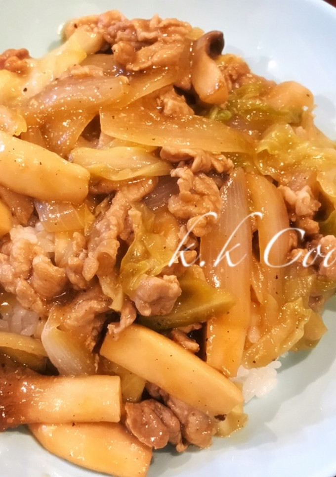 豚肉とエリンギの中華あん丼-レシピのメイン写真