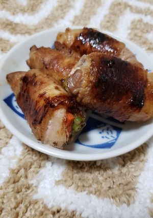 超簡単!材料4つで野菜の豚肉巻き-レシピのメイン写真