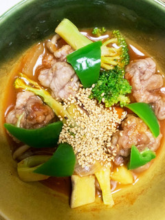 全てレンジ豚こま団子根菜タコライス蒸し煮-レシピのメイン写真