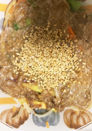 全てレンジまるで肉まんひき肉のせドーム蒸-レシピのメイン写真