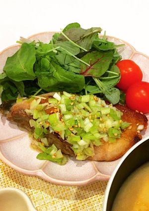 寒ブリで作るネギ塩ダレのソテー-レシピのメイン写真