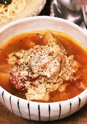 保温鍋で時短！野菜たっぷりトマトスープ！-レシピのメイン写真