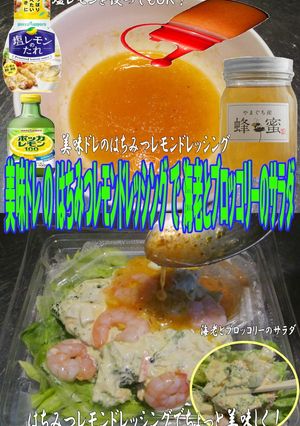 美味ドレ蜂蜜レモン海老ブロッコリーサラダ-レシピのメイン写真