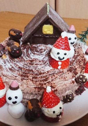 いちごサンタクリスマスケーキＮＯ4-レシピのメイン写真