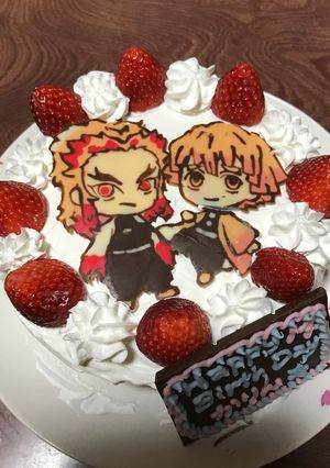 鬼滅の刃 キャラケーキ 煉獄 善逸-レシピのメイン写真