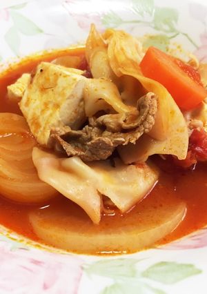 豚肉と野菜のトマト煮 餃子ブラス！-レシピのメイン写真